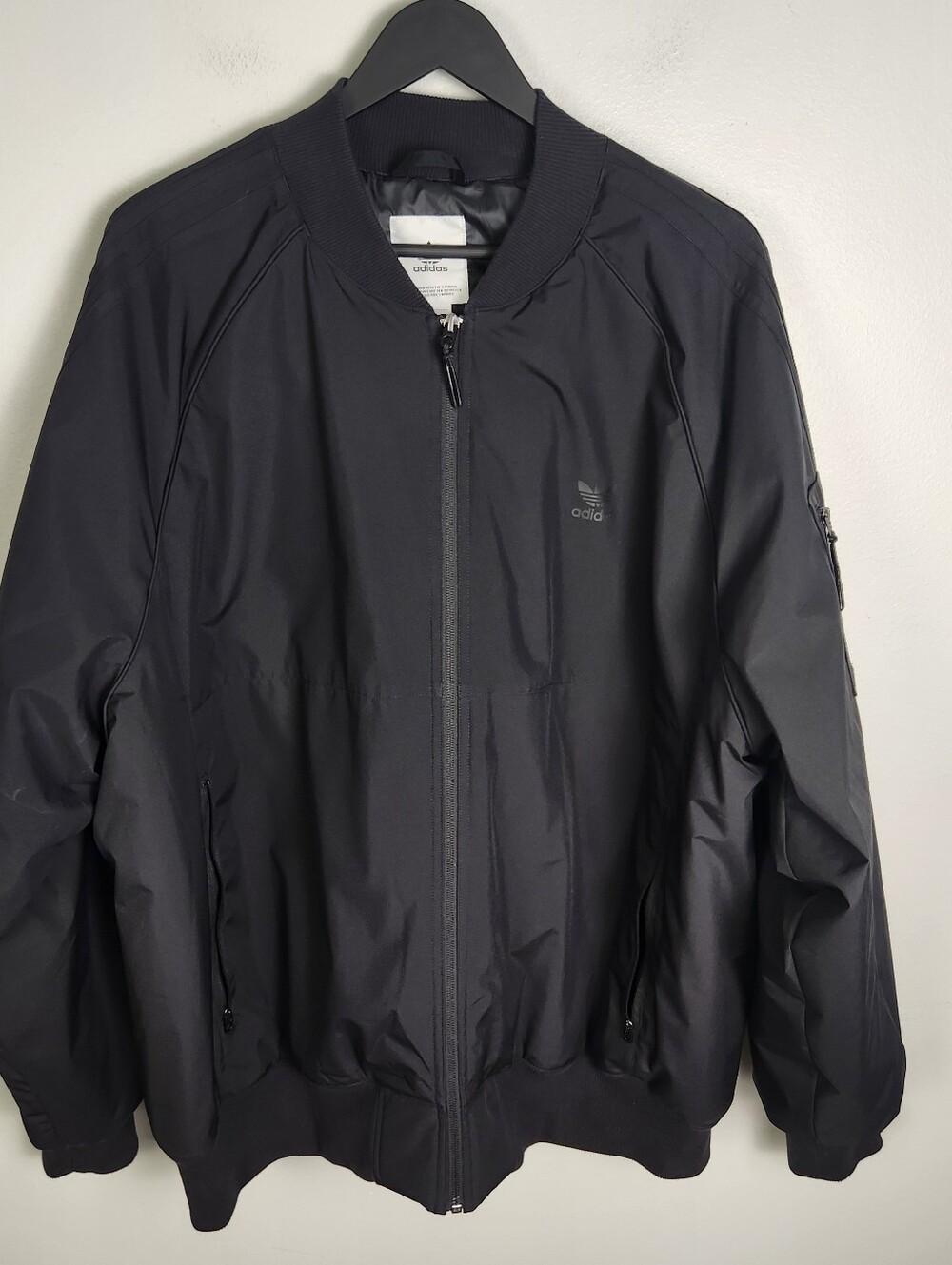 Adidas Originals Men's Lifestyle SST Oversize Bomber Jacket Black Size XL #747